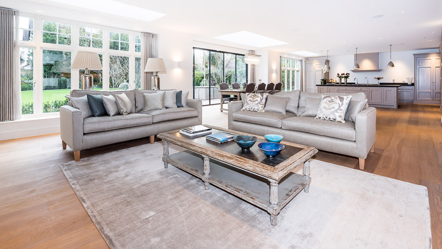 Walpole House open plan living room