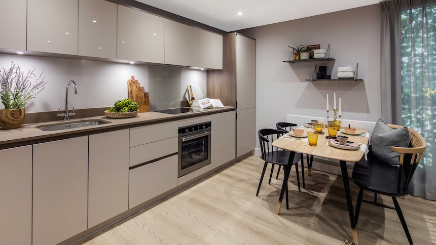 Kitchen and dining area