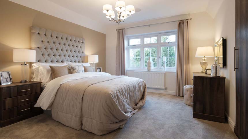 Kings Hundred master bedroom (Redrow)