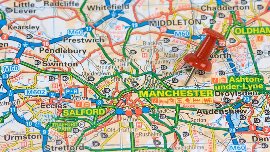 Greater Manchester map