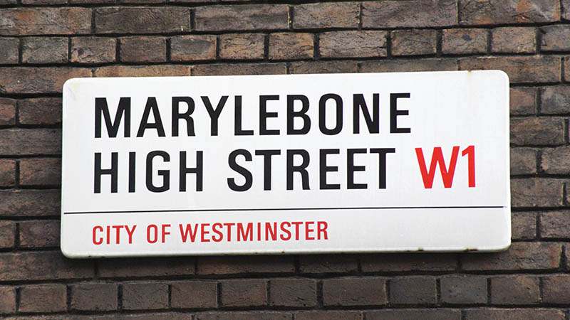 Marylebone High Street sign