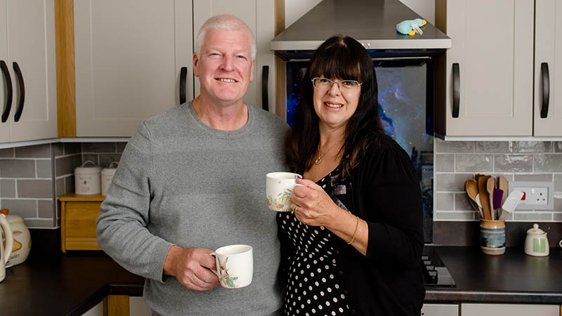 Wendy and Kevin at home at St George's Gate