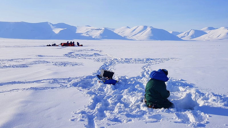 Andrea Fawell in Svalbard