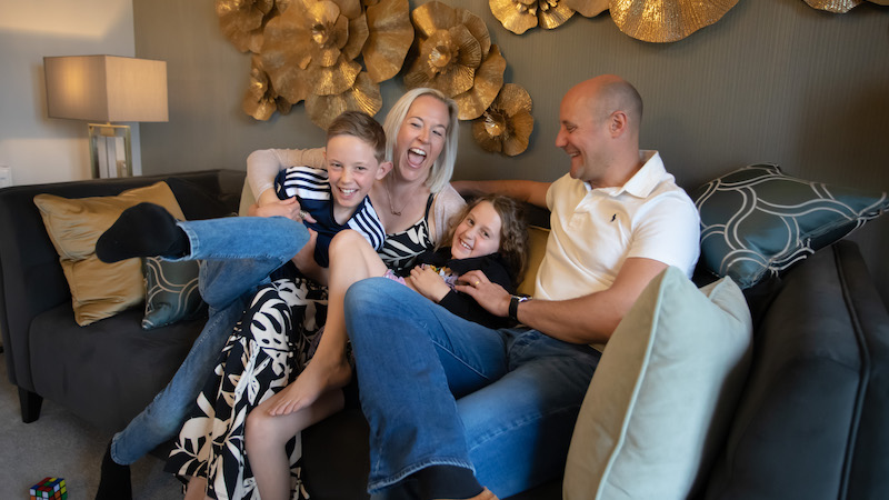 The family in their Cala Home