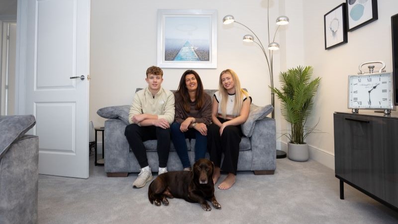 Joseph, Jackie, Esme and Woody at Anson Meadows (Redrow)