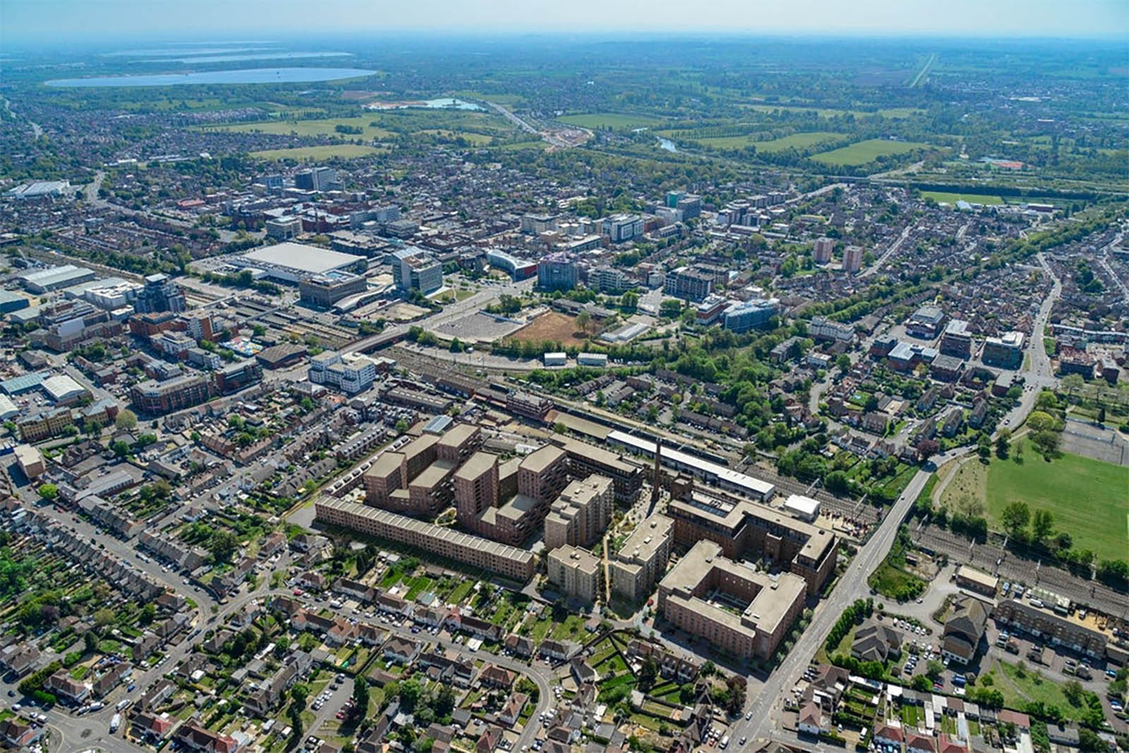 Horlicks Quarter and the view over Slough and surrounding area