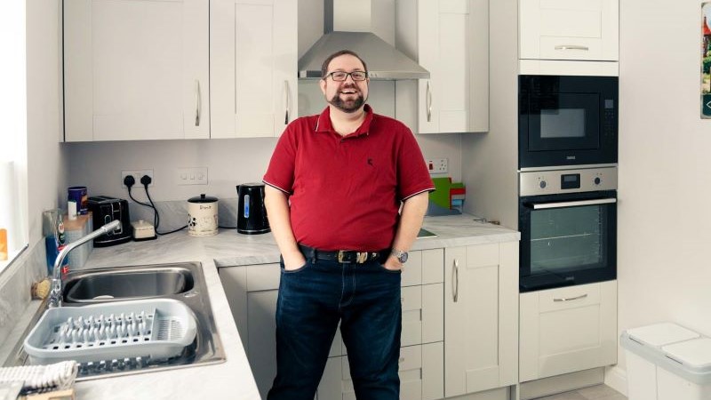 Paul in his new home at Kings Manor (Chestnut Homes)