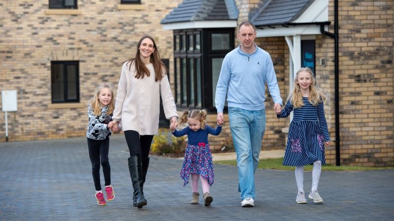 The family at Cotterstock Meadows (Bovis Homes)