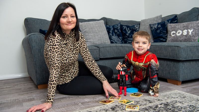 Janine and her son at Twigworth Green (Bromford)