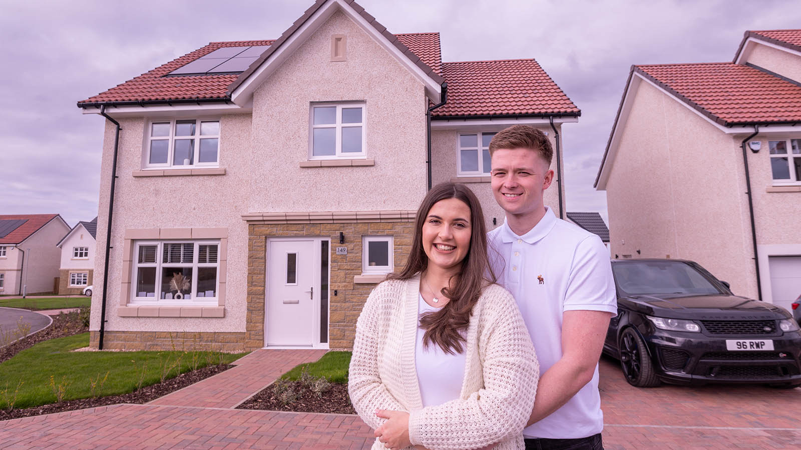 First-time buyers Ryan and Jennifer at home at Florence Wynd