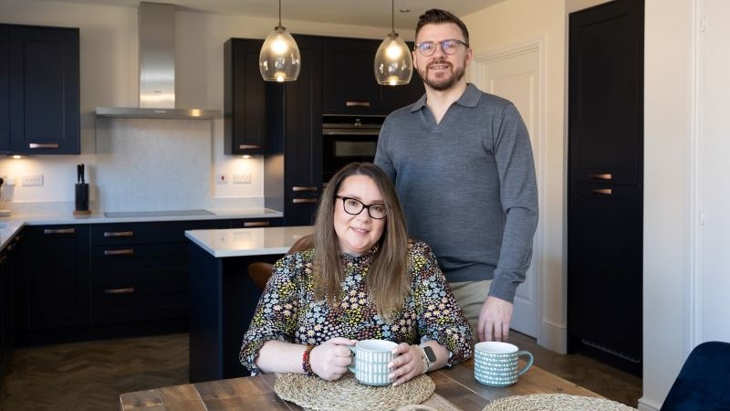 Martyn and Emma in their new Redrow home