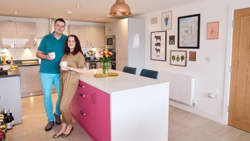 Matt and Jo in their new Kingswood home