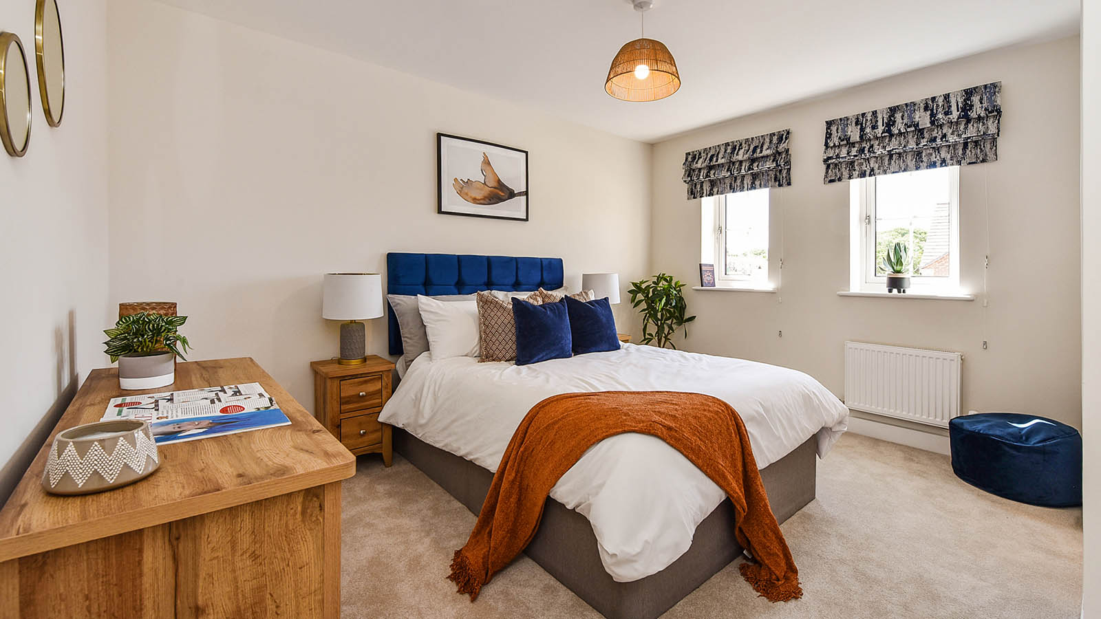 Bedroom of show house at Hamblewood