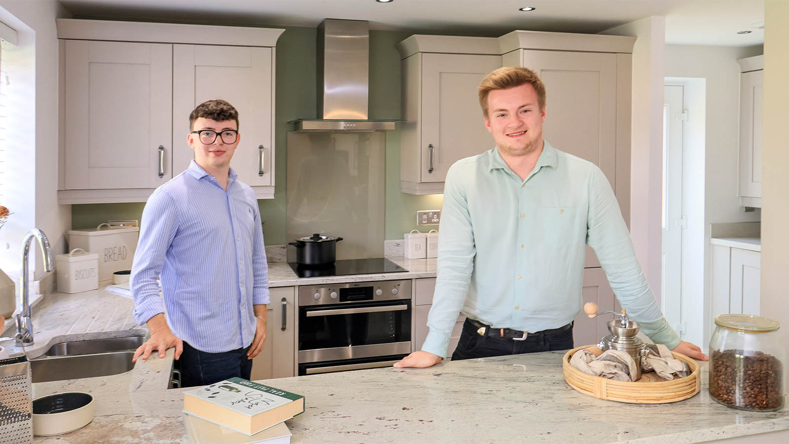 Jack and Jacob at home at Burdon Green