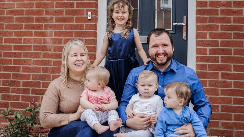 The family at St Mary's Garden Village (Bluebell Homes)