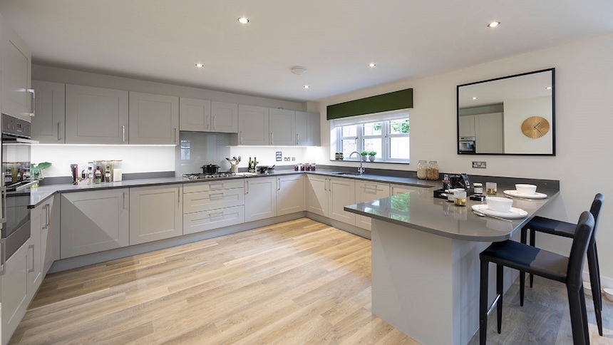 The kitchen at the Summerswood show home